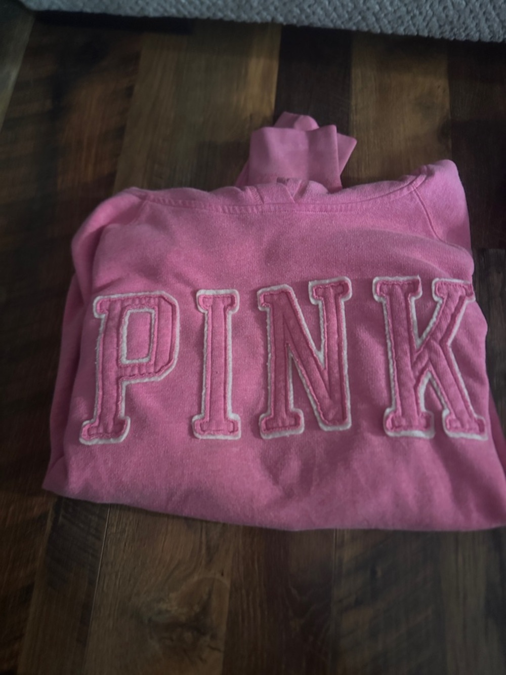 PINK Victoria's Secret Pink Applique Logo Crewneck Sweatshirt
